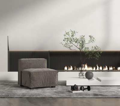 现代单人沙发3D模型下载